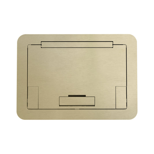 EFB45BTSB - Wiremold - Evolution EFB45 Flush Style Cover with Solid Lid in Satin Brass