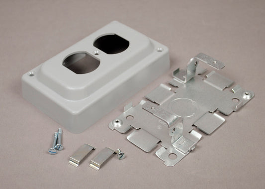 1546B - Wiremold - 1546B Overfloor Raceway Duplex Receptacle Box