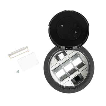 8AT2GY - Wiremold - 8AT2GY Evolution Recessed Assembly with Flush Style Cover in Gray