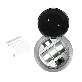 8AT2AA - Wiremold - 8AT2AA 8 inch Unwired Flush Style Assembly in Brushed Aluminum
