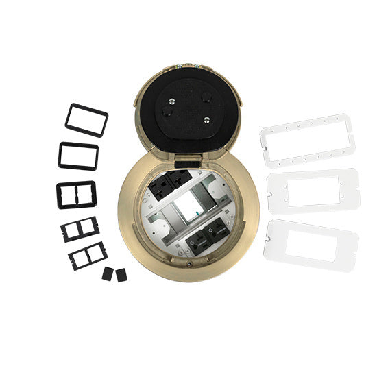 6ATC2PCRSB - Wiremold - 6ATC2PCRSB 6 inch Prewired Surface Satin Brass Assembly Marked Controlled Circuit