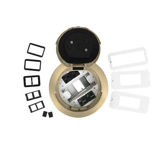 6ATC2PCRSB - Wiremold - 6ATC2PCRSB 6 inch Prewired Surface Satin Brass Assembly Marked Controlled Circuit
