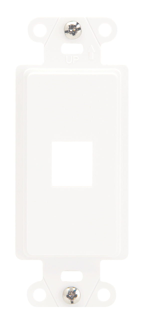 WP3411WH10 - On-Q - 1 Port Decorator Outlet Strap in White 10 Pack