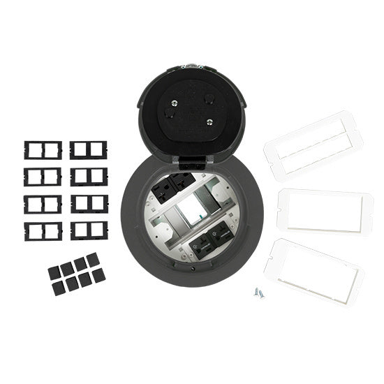 6AT2PCRGY - Wiremold - 6AT2PCRGY 6 inch Prewired Flush Gray Assembly Marked Controlled Circuit