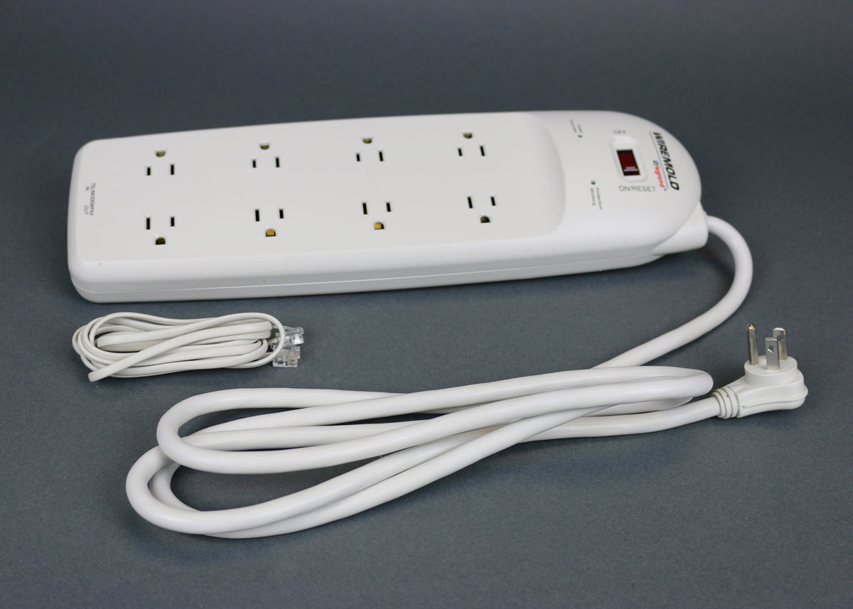 77001N - Wiremold - 77001N Basic Surge Protector Plus Phone and Fax Protection