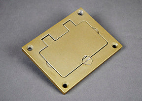 828GFITCAL-BS - Wiremold - 828GFITCALBS Omnibox Rectangular Brass GFI Cover Plate