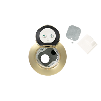 4ATCSB - Wiremold - 4ATCSB 4 inch Unwired PokeThru Assembly in Satin Brass