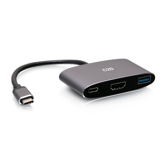 C2G54460 - C2G - USB-C 3in1 Mini Dock with HDMI USB-A and USB-C Power Delivery up to 100W 4K 60Hz