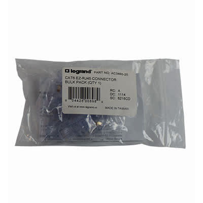 Cat6 EZ-RJ45 Connectors - 25 Pack