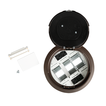 8ATC2PBZ - Wiremold - 8ATC2PBZ 8AT Prewired Evolution Poke Thru Device with Surface Style Cover in Bronze