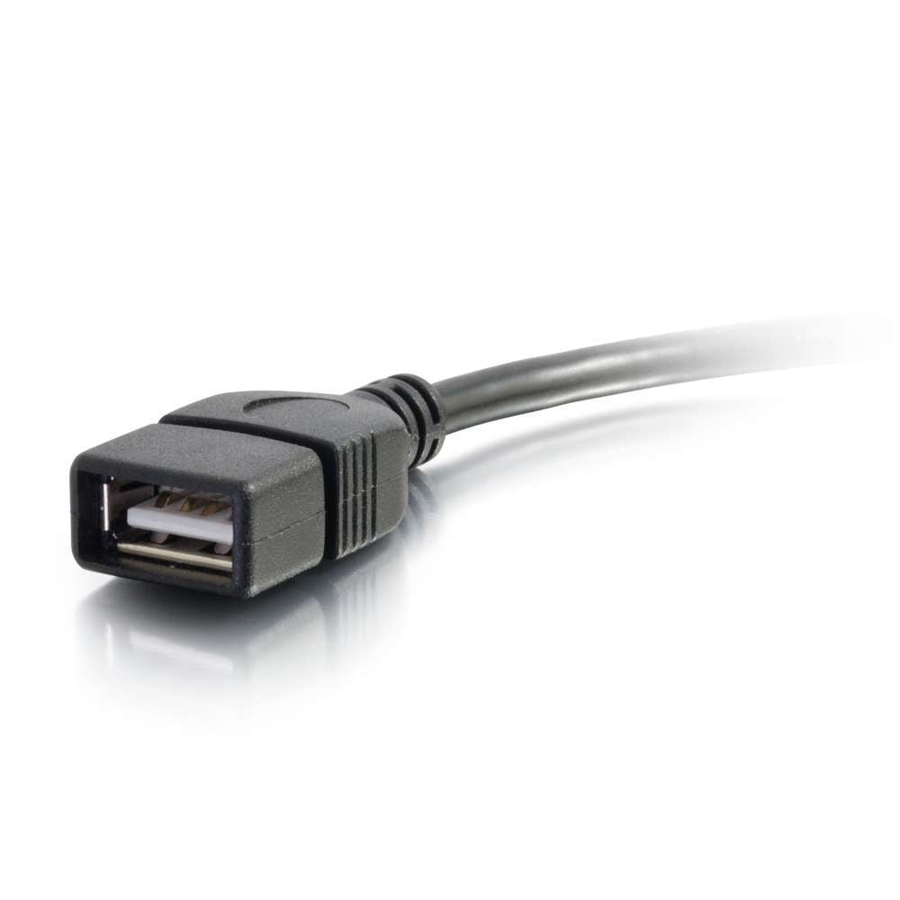 CG52119 - C2G - 6 inch USB 2.0 A Male to A Female Extension Cable