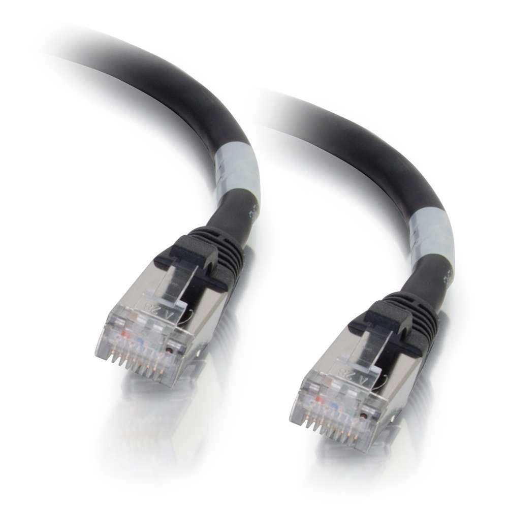CG00975 - C2G - 6 Inch Cat6a Snagless Shielded STP Ethernet Network Patch Cable Black