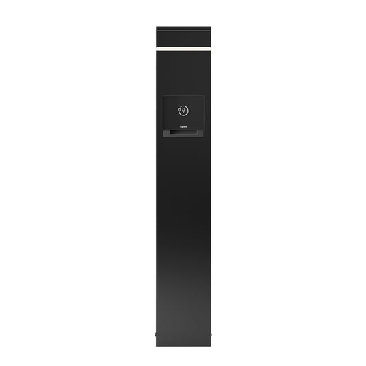 XCSAL3G-BK - Wiremold - XCSAL3GBK Three Gang Unwired Charging Station with Accent Light in Black