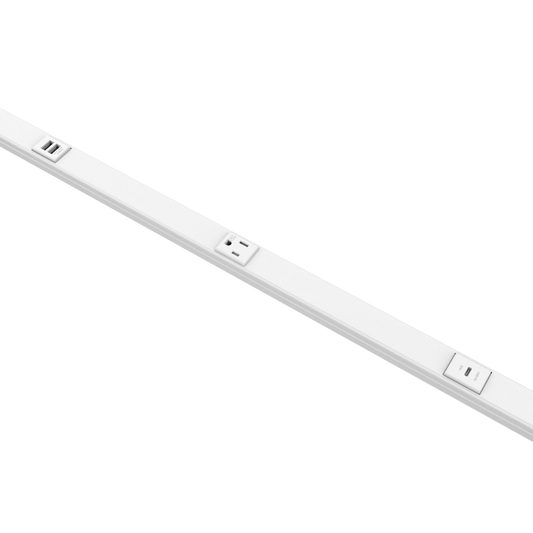 Plugmold-USB-C-White-Painted - Wiremold - 5 Plugmold Multioutlet System with USB-C and USB-A in White Painted