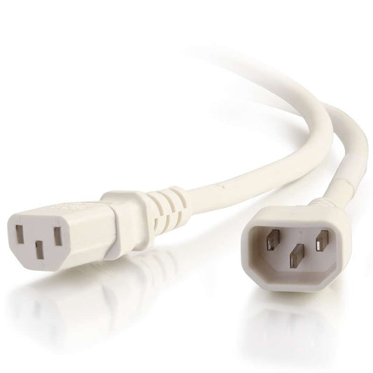 CG17491 - C2G - 3ft 18AWG Power Cord IEC320C14 to IEC320C13 White