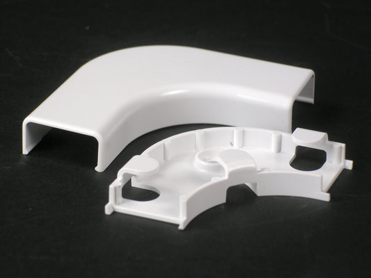 2811FO-FW - Wiremold - 2811FOFW Uniduct Radiused Flat Elbow Fitting in Fog White