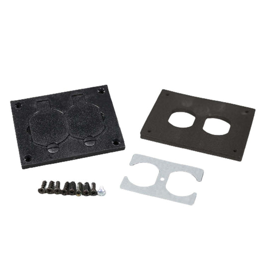 828PR-BRN - Wiremold - 828PRBRN Nonmetallic Duplex Cover Plate in Brown