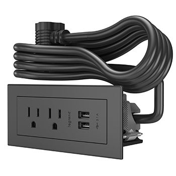 RDZBK - Wiremold - RDZBK Furniture Power Basic Power Unit in Black