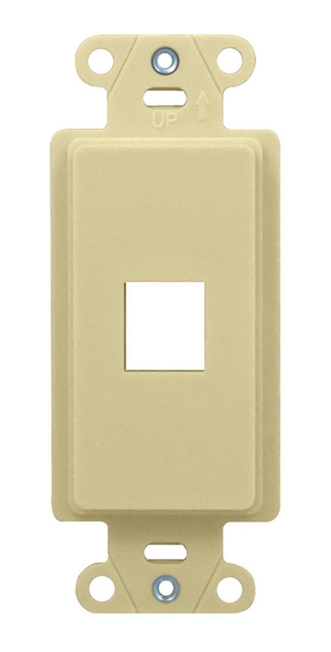 WP3411LA - On-Q - 1 Port Decorator Outlet Strap in Light Almond