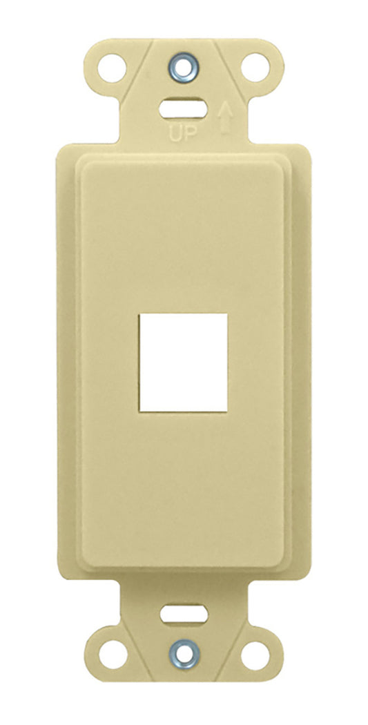 WP3411LA - On-Q - 1 Port Decorator Outlet Strap in Light Almond