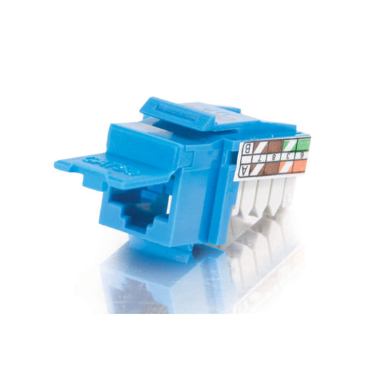 CG35206 - C2G - 90 Cat5E RJ45 UTP Keystone Jack Blue