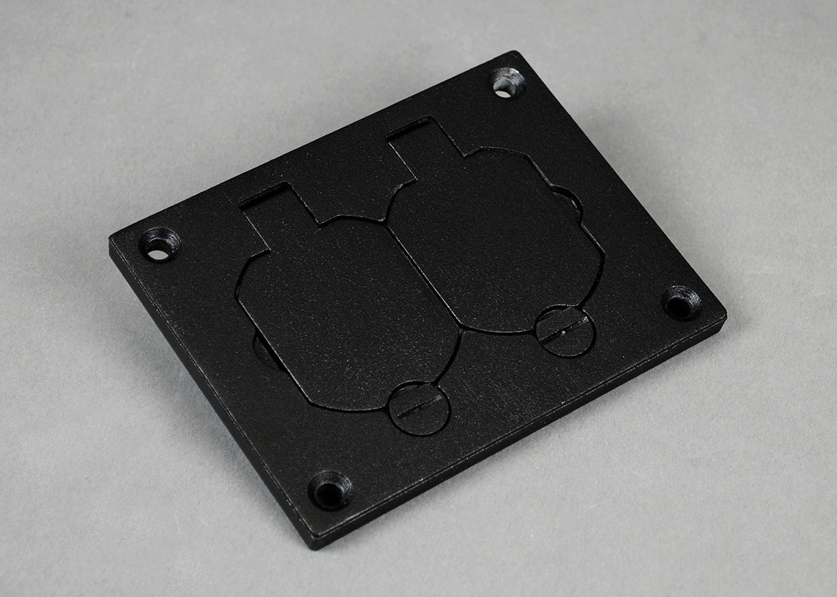 828R-TCAL-BK - Wiremold - 828RTCALBK Omnibox Rectangular Black Duplex Cover Plate