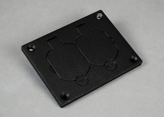 828R-TCAL-BK - Wiremold - 828RTCALBK Omnibox Rectangular Black Duplex Cover Plate