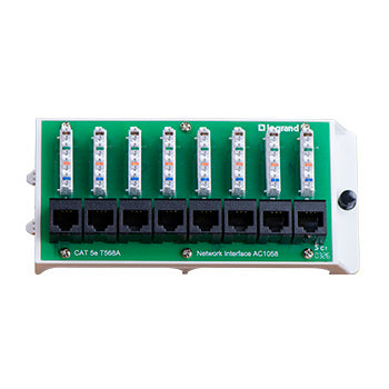 AC1058 - On-Q - 8 Port Cat5e Network Interface Module