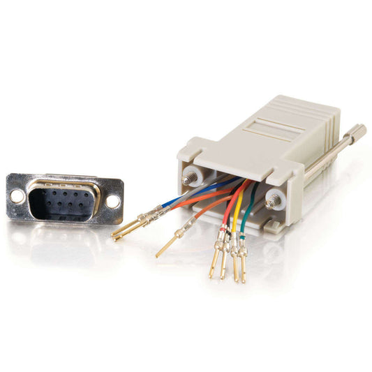 CG02945 - C2G - RJ45 to DB9 Male Serial RS232 Modular Adapter Gray