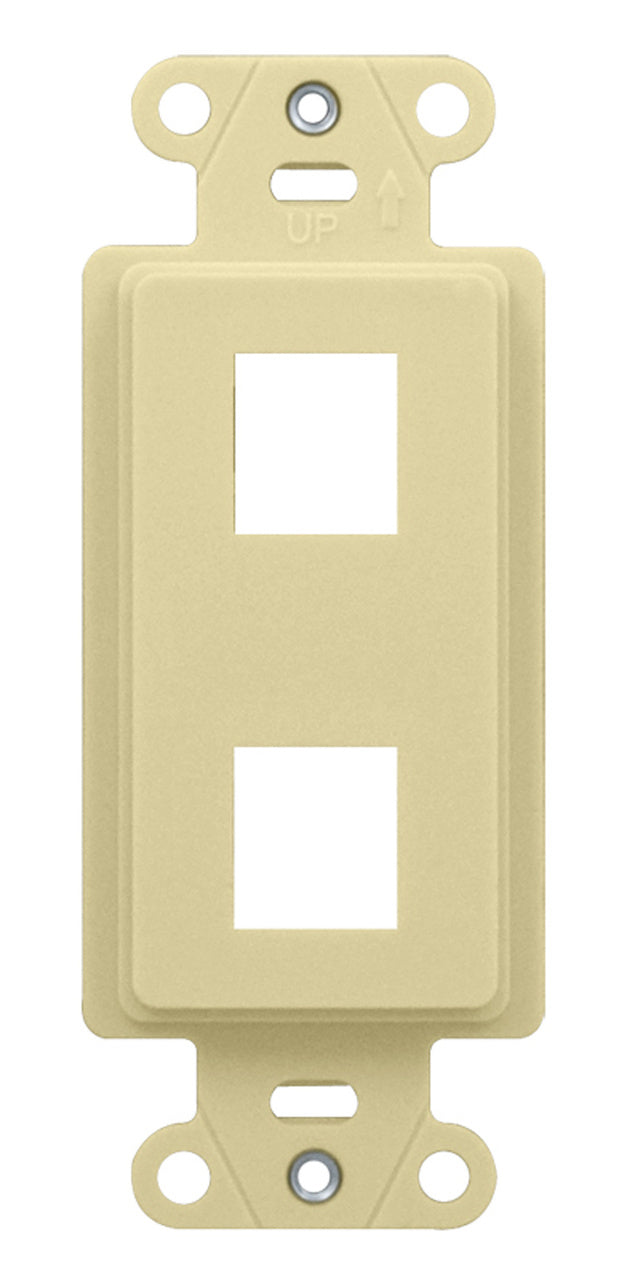 WP3412LA - On-Q - 2 Port Decorator Outlet Strap in Light Almond