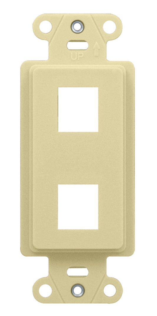 WP3412LA - On-Q - 2 Port Decorator Outlet Strap in Light Almond