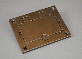 828GFITCAL-BZ - Wiremold - 828GFITCALBZ Omnibox Rectangular Bronze GFI Cover Plate