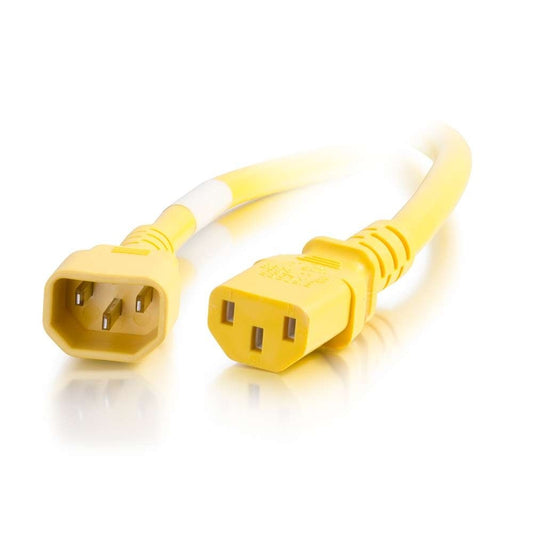 CG17544 - C2G - 4ft 14 AWG Power Cord IEC320C14 to IEC320C13 Yellow