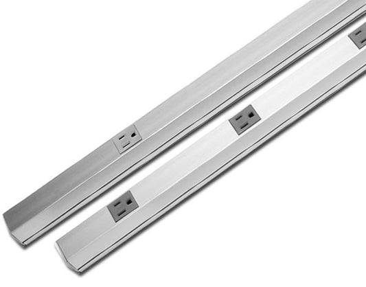 AL20GB506TRGFI6 - Wiremold - AL20GB506TRGFI6GFCI Plugmold 5 ft Aluminum 9 Outlets And Self Test GFCI Module