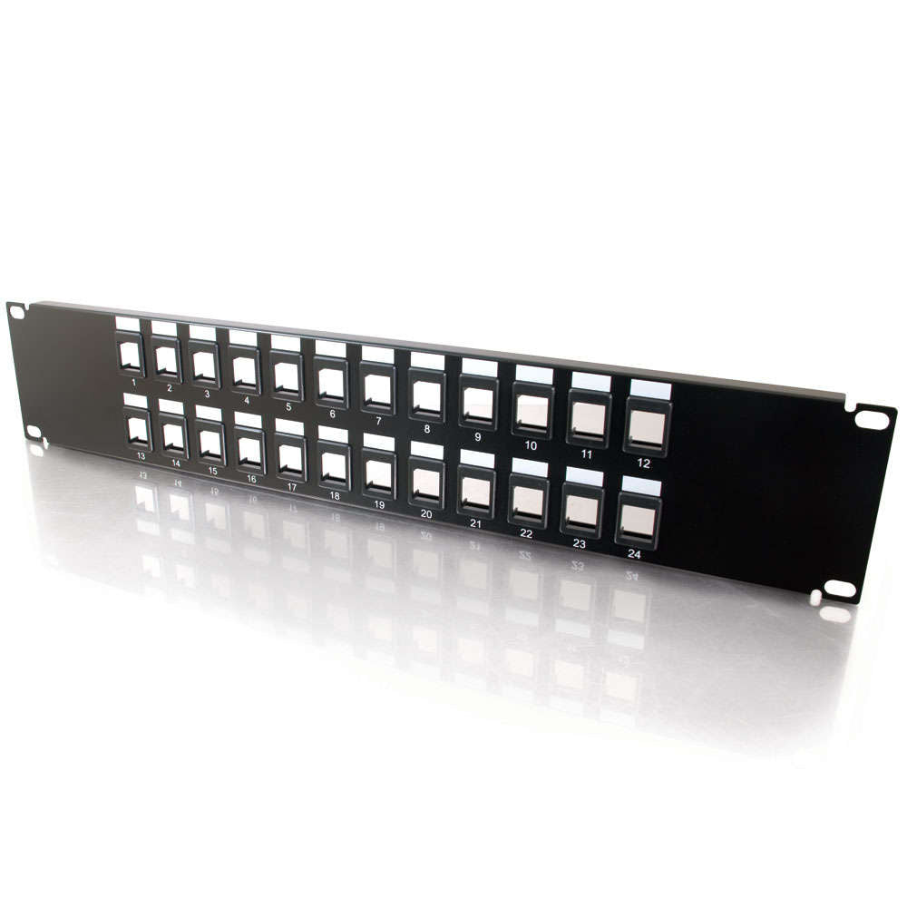 CG03859 - C2G - 24 Port Blank Keystone Multimedia Patch Panel