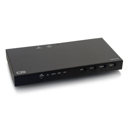 C2G30018 - C2G - Dual 4K HDMI HDBaseT VGA 3.5mm and RS232 over Cat Switching Extender Box Transmitter 4K 60Hz