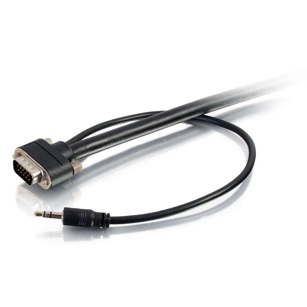 CG50224 - C2G - 3ft Select VGA plus 3.5mm Stereo Audio AV Cable M/M InWall CMG-Rated
