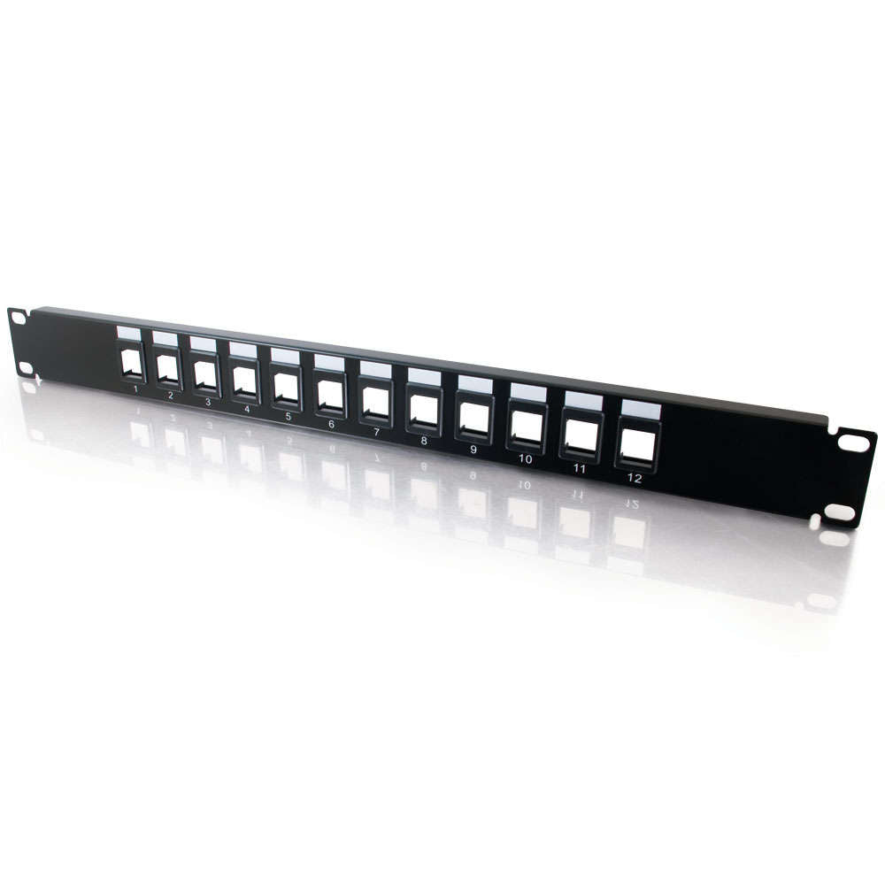 CG03857 - C2G - 12 Port Blank Keystone Multimedia Patch Panel