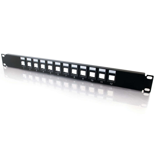 CG03857 - C2G - 12 Port Blank Keystone Multimedia Patch Panel