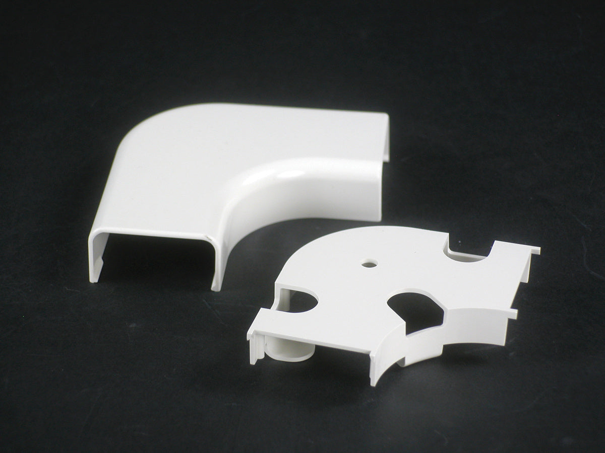 2911FO-FW - Wiremold - 2911FOFW Uniduct Radiused Flat Elbow Fitting in Fog White