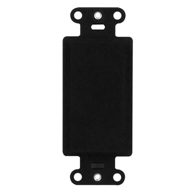 WP3410BK - On-Q - Blank Decorator Outlet Strap in Black