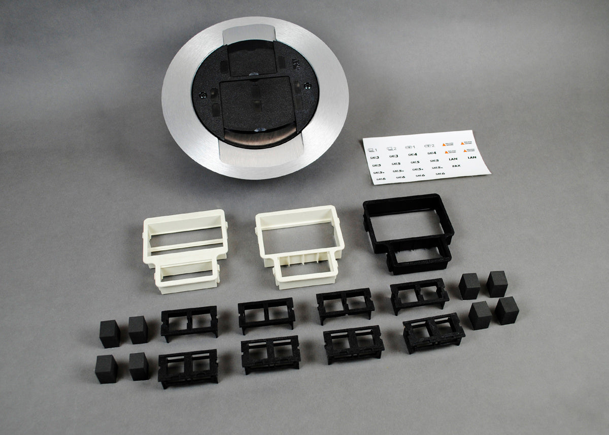 881AMD8CTCBK - Wiremold - 881AMD8CTCBK RatchetPro Single Service Floor Box Cover Kit in Black