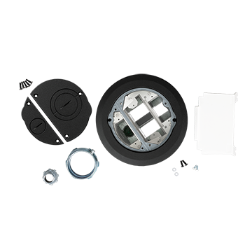 6ATCFFBK - Wiremold - 6ATCFFBK Evolution Recessed Furniture Feed Assembly with Surface Style Cover in Black