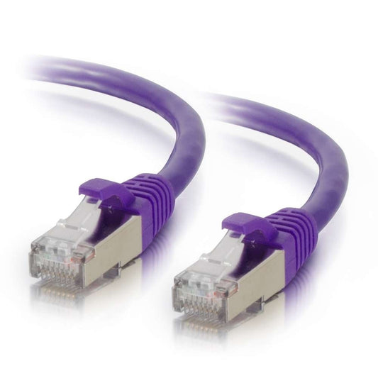 CG00897 - C2G - 1ft Cat6 Snagless Shielded STP Ethernet Network Patch Cable Purple