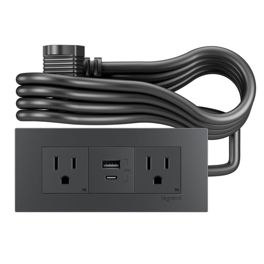 3-Cube-dash-Furniture-Power-Center- - Wiremold - dash 3Cube FPC in Graphite