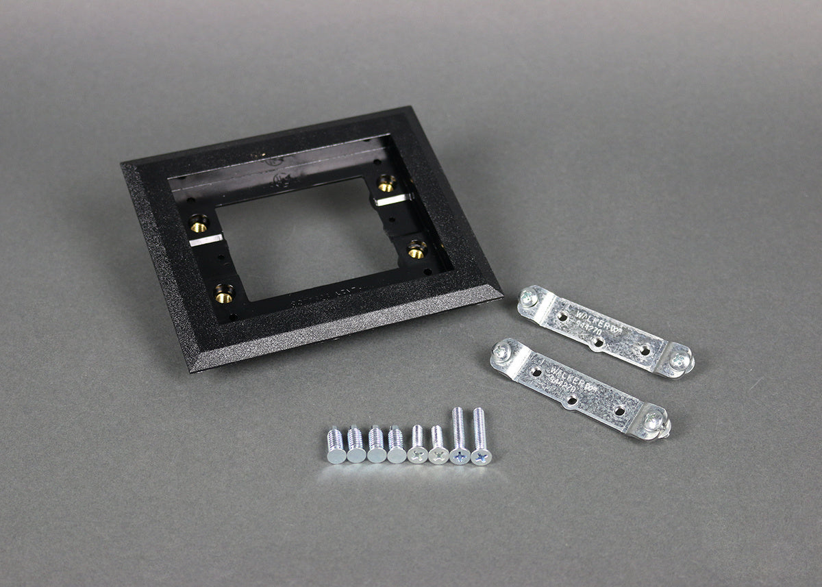 817PCC-BLK - Wiremold - 817PCCBLK Omnibox One Gang Rectangular Black Plastic Carpet Flange