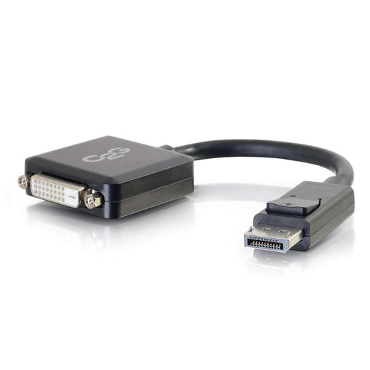 CG54321 - C2G - 8in DisplayPort Male to Single Link DVI-D Female Adapter Converter Black