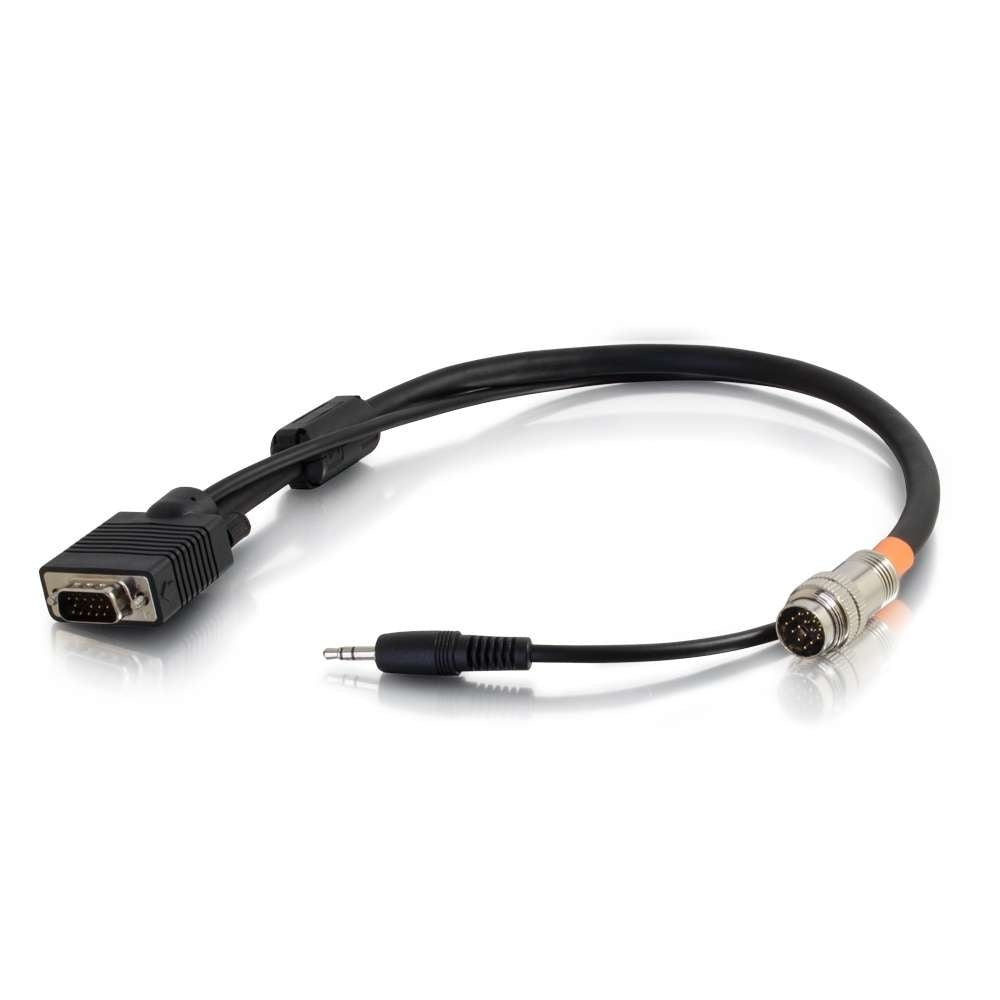 CG60048 - C2G - 15ft RapidRun VGA HD15 plus 3.5mm Flying Lead