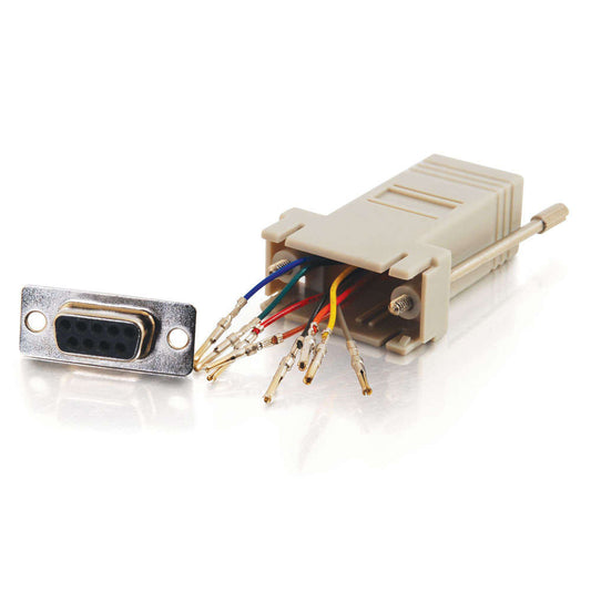 CG02941 - C2G - RJ45 to DB9 Female Serial RS232 Modular Adapter Gray