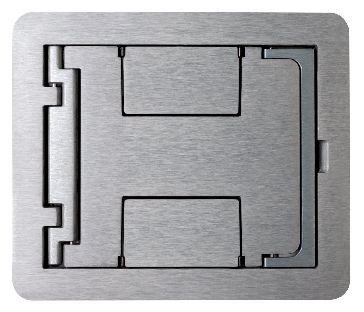 FPBTCAL - Wiremold - FPBTCAL FloorPort Blank Cover Assembly in Brushed Aluminum